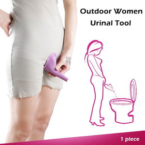 1 PC Portable Outdoor Women Urinal Tool Foldable Female Urinal Soft Silicone Urination Device Stand Up & Pee For Travel Camping