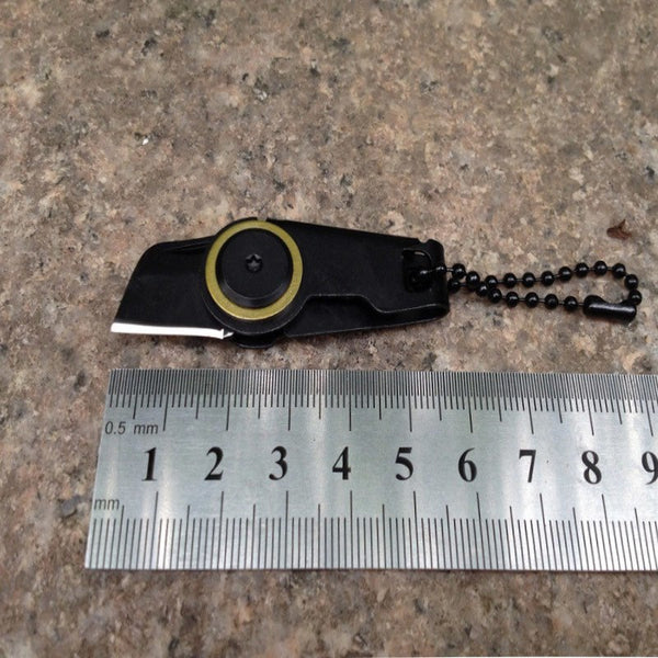 WorthWhile Creative Mini Zipper Knife Portable Outdoor Survival Emergency Tool Foldable Stainless Steel EDC Key Ring 