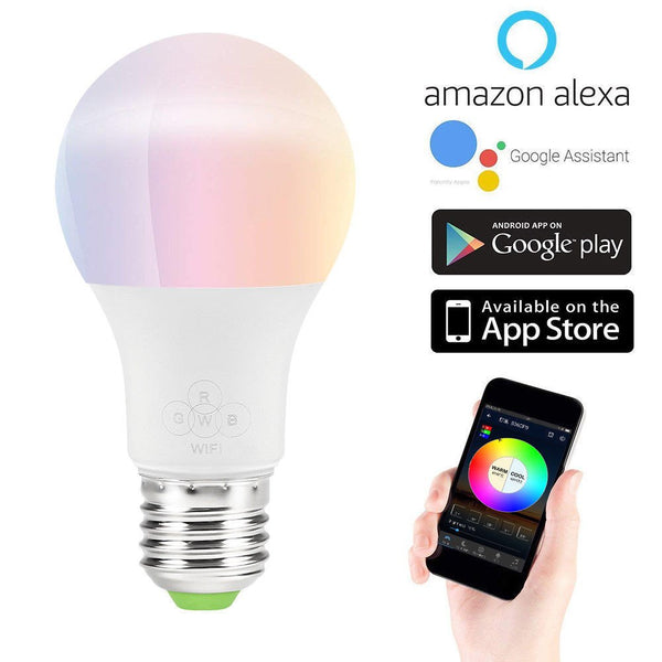Smart Bulb Wireless WiFi App Remote Control Light for Alexa Google Home