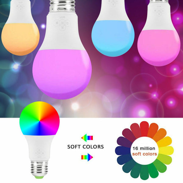 Smart Bulb Wireless WiFi App Remote Control Light for Alexa Google Home