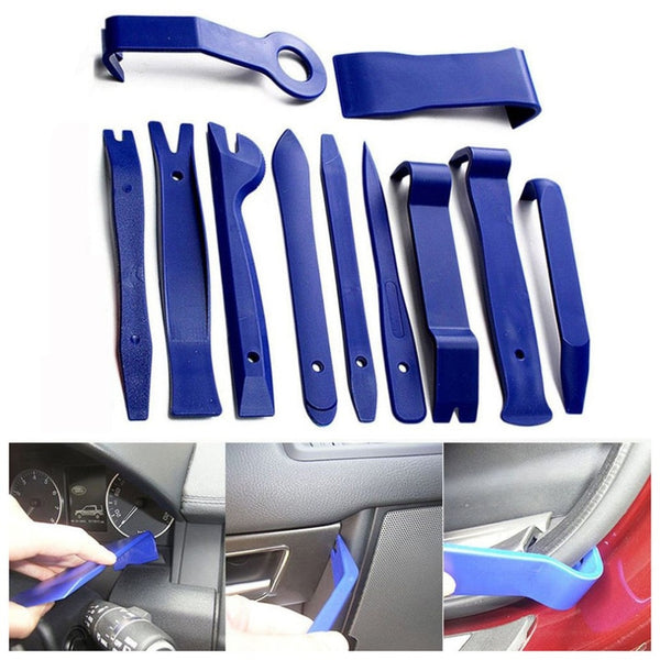 11Pcs Car Removal Kits Auto Interior Radio Panel Repair Tool Durable Door Clip Window Trim Removal Install Set