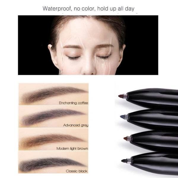 Fashion Eyebrow Enhancer Pencil 4 Colors In 1 Makeup Eyebrow Convenient Long-lasting Easy To Wear Eye Brow Maquiagem New