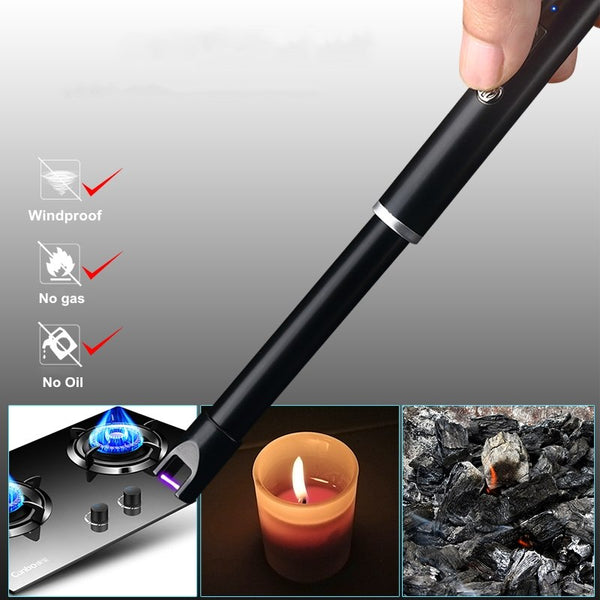 New Arc Pulse BBQ Lighter USB Electronic Lighter Women Kitchen Gadgets Portable Functional Candle Lighter Cigarette Smoking Tool