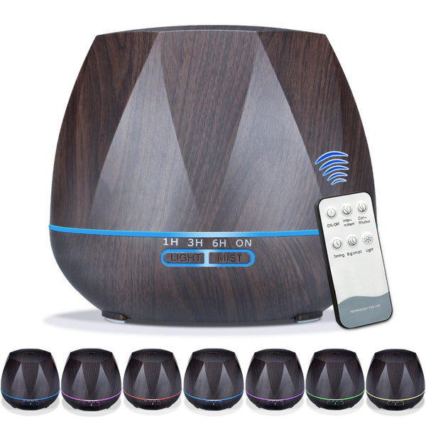 Diffuserlove 500ML Remote Control Air Humidifier Essential Oil Diffuser Humidificador Mist Maker LED Aroma Diffusor Aromatherapy