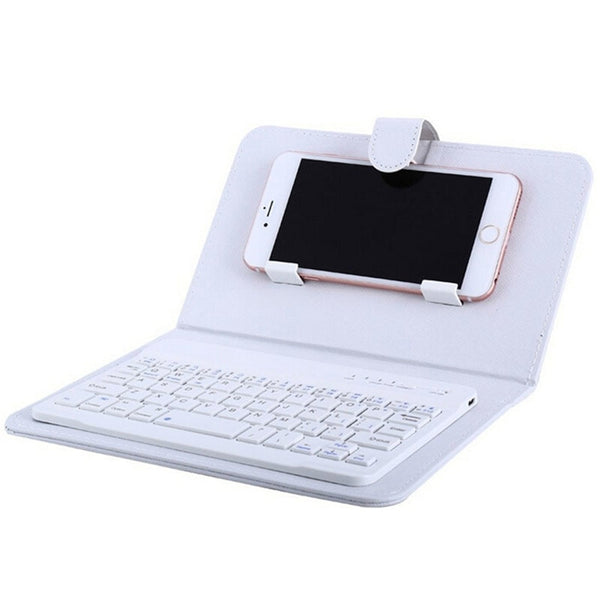 Phone Leather Case With Bluetooth Keyboard