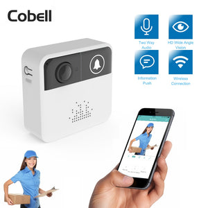 Cobell 720P HD Wireless WIFI Doorbell Battery Door Camera Two Way Audio Intercom IP Door Bell Home Security APP Control