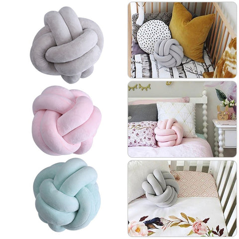 Decorative Pillows INS Nordic Cushion Innovative Handmade Knotted Knot Ball Home Baby Pillow Cushion Simple Car Cushions F 