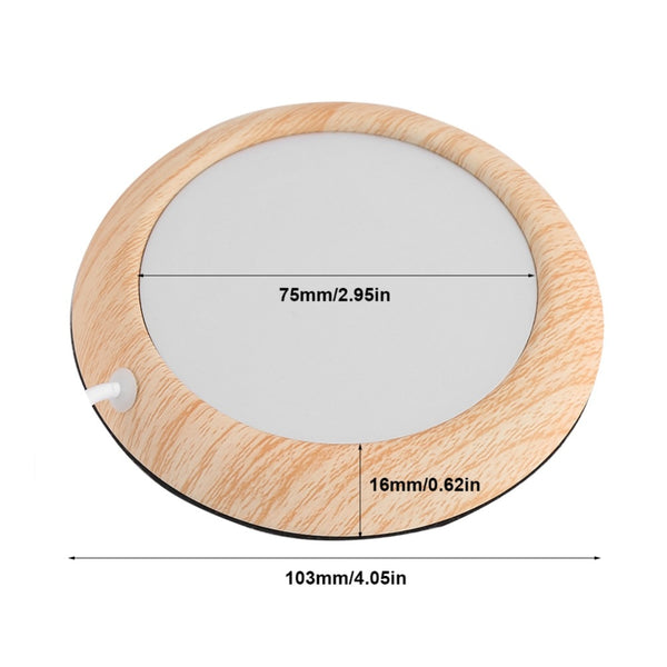 Original USB Wood Grain Cup Warmer Heat Beverage Mug Mat Keep Drink Warm Heater Mugs Coaster