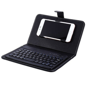 Phone Leather Case With Bluetooth Keyboard