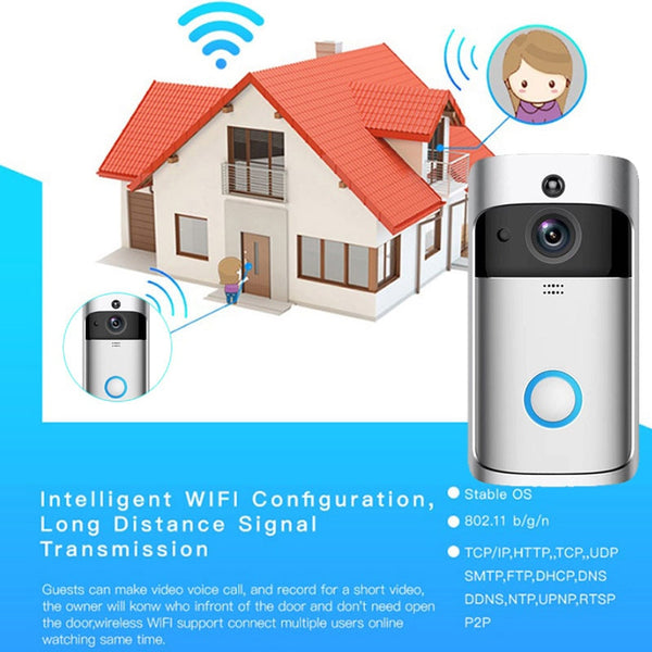 Wifi doorbell Camera Smart WI-FI Video Intercom Door Bell Video Call For Apartments IR Alarm Wireless color lens Security Camera