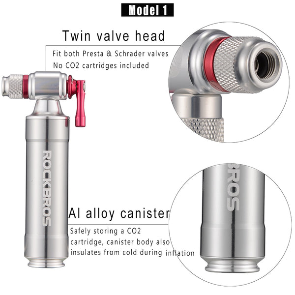 ROCKBROS Bicycle Mini Pump CO2 Inflator Insulated Sleeve Air Cycling Bike Bicycle Pump Bike Ball Pump Bike Bicycle Accessories