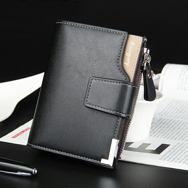 Baellerry Many Departments Men Wallet With Zipper Coin Pocket High Quality Leather Male Wallet Brand Designer Man Short Purse 