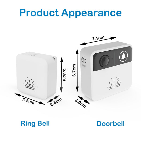 Cobell 720P HD Wireless WIFI Doorbell Battery Door Camera Two Way Audio Intercom IP Door Bell Home Security APP Control