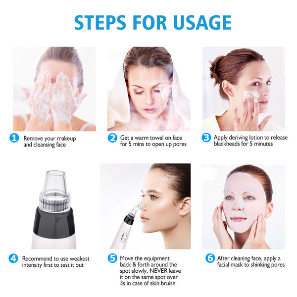 Blackhead Skin Care Dropshipping Discounted Price Face Deep Pore Acne Pimple Removal Vacuum Suction Facial Diamond Beauty Tool