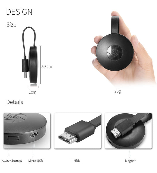 MiraScreen G2 MINI PC Android Media Player TV Stick Push cast Wifi Display Receiver Dongle Android DLNA Wireless Air play