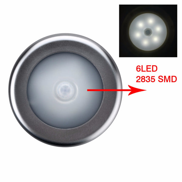 1Pc 6LED PIR Body Motion Sensor Activated Wall Light Night Light Induction Lamp Closet Corridor Cabinet led Sensor Light
