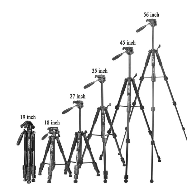 New Zomei Tripod Z666 Professional Portable Travel Aluminium Camera Tripod Accessories Stand with Pan Head for Canon Dslr Camera