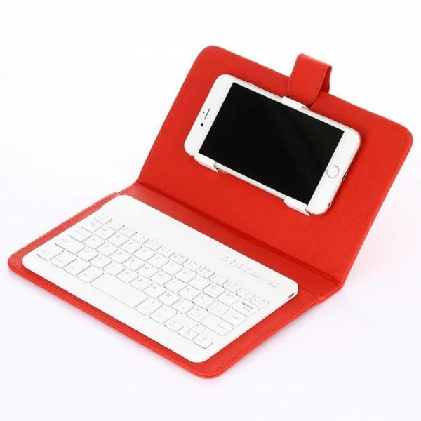 Phone Leather Case With Bluetooth Keyboard