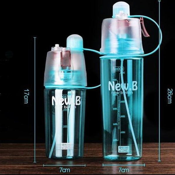 Creative Spray Sports Water Bottle Professional Sports Bottle for Outdoor Sports Gym  rociar agua deportes