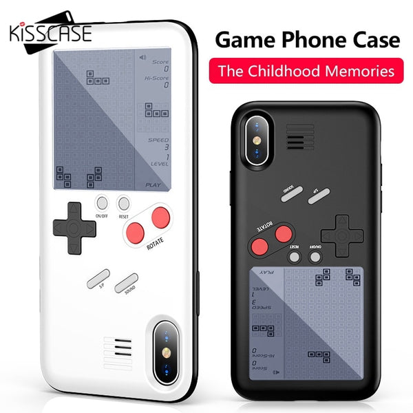 KISSCASE Game Machine Phone Case For iPhone X 6 6S Plus Cover Black Retro Game Console Case For iPhone 7 8 Plus X Capinha Fundas