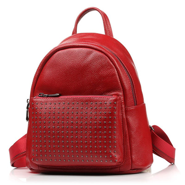 100% Genuine Leather Women Backpack