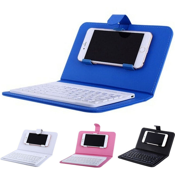 Portable PU Leather Wireless Keyboard Case for iPhone Protective Mobile Phone with Bluetooth Keyboard For IPhone 6 7 Smartphone