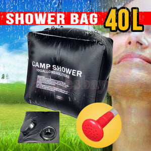 40L Outdoor Camping Solar Heated Water Pipe Camp Solar Shower Bag Portable Bag